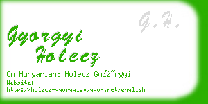 gyorgyi holecz business card
